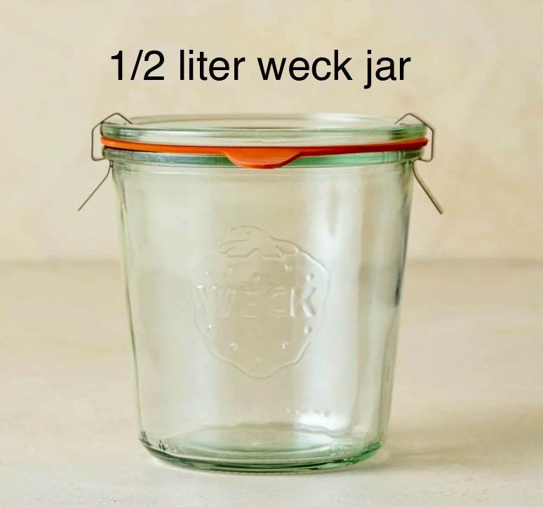 Embroidered bear Blue Gingham Weck Jar Cozy: Quilted Insulated Drink Sleeve