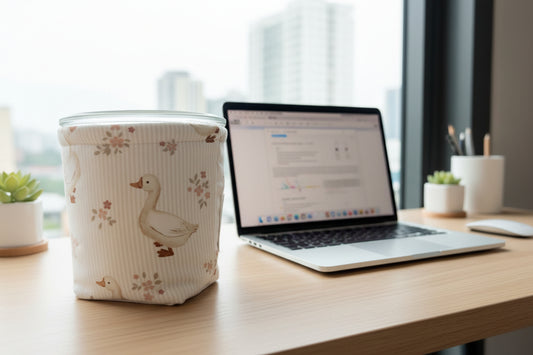 Geese Quilted Weck Jar Cozy: Reusable Insulated Drink Sleeve