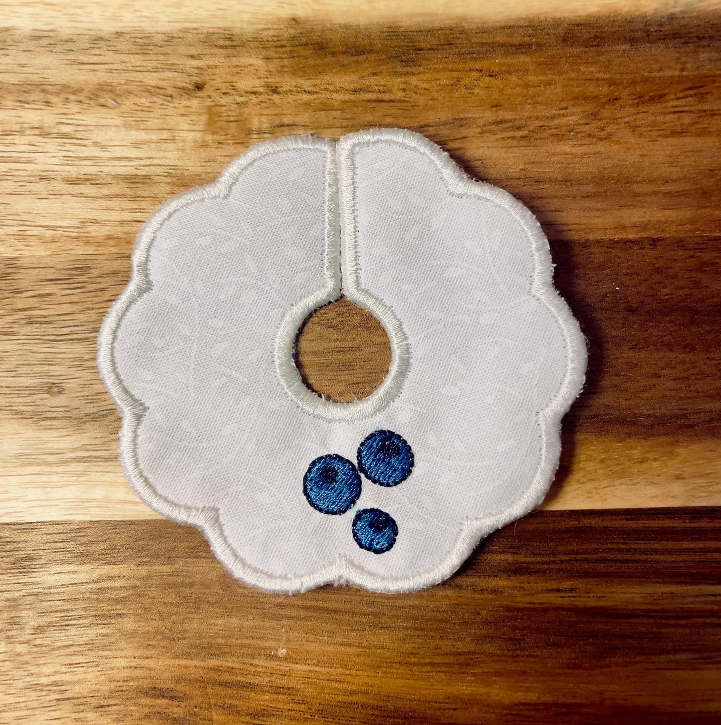 Embroidered Wine Charms - Fabric Drink Markers, Fruit Design