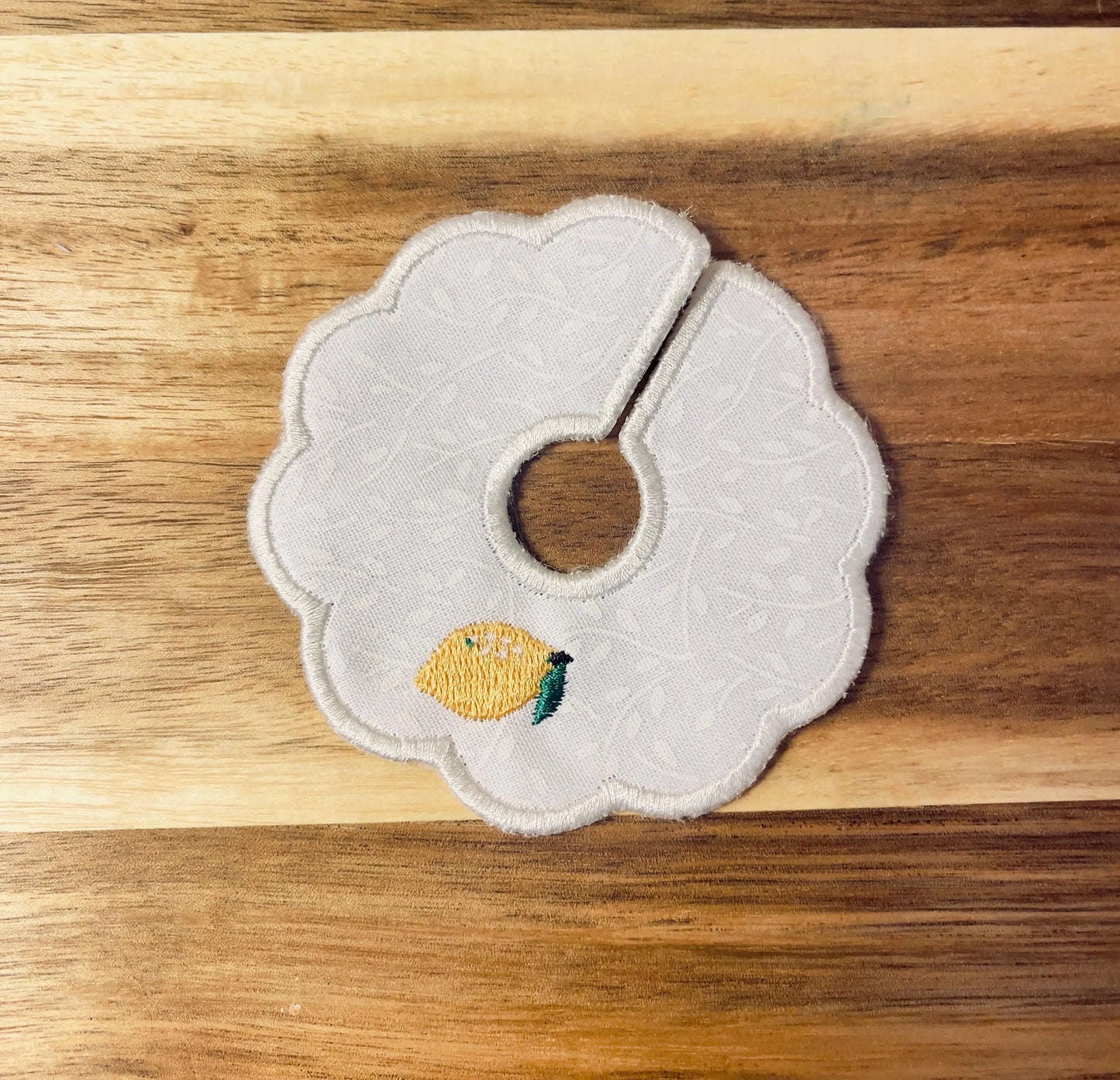Embroidered Wine Charms - Fabric Drink Markers, Fruit Design