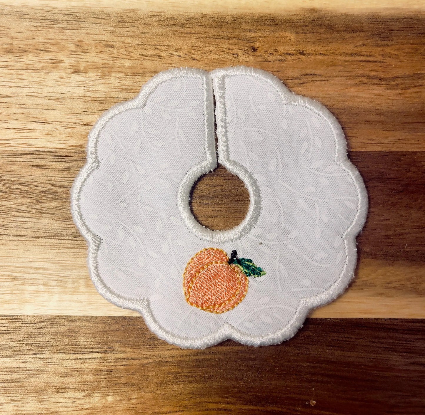 Embroidered Wine Charms - Fabric Drink Markers, Fruit Design